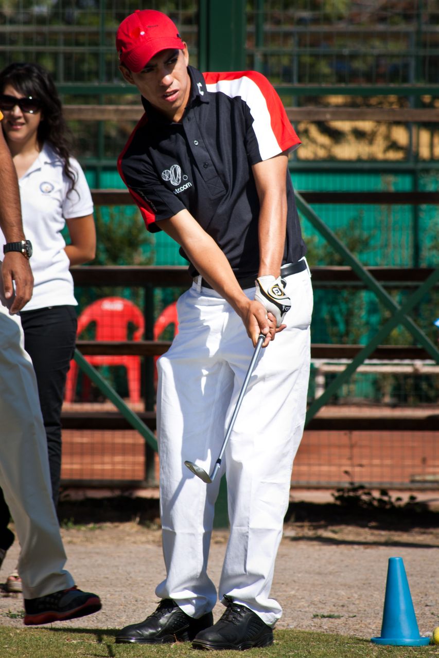 Benjamín Alvarado junto a importantes golfistas participaron de la inauguración del Putting Green Golf de Boston College La Farfana y da el vamos al Classic