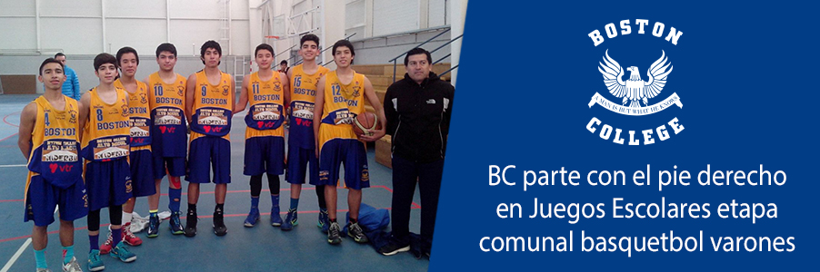 Boston College parte con el pie derecho en Juegos Escolares etapa  comunal basquetbol varones