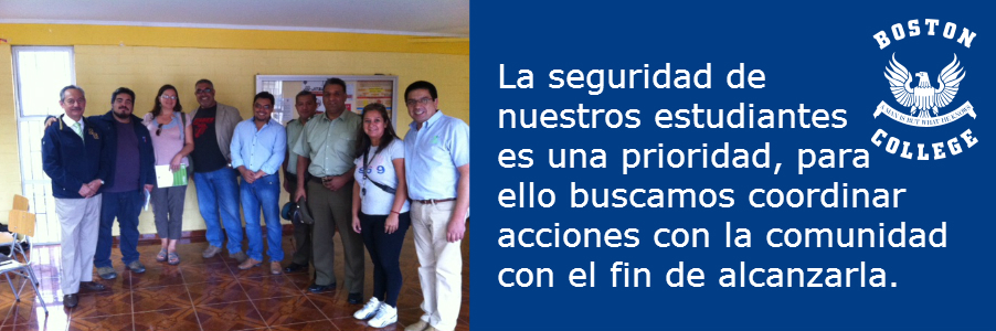 Boston College San Bernardo en interacción con la comunidad.