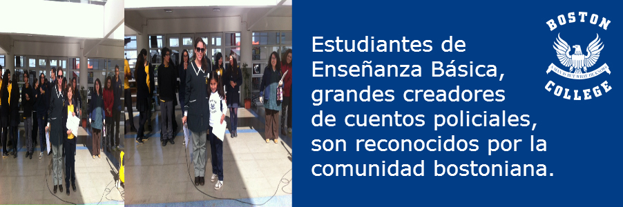 Cuentos policiales son premiados en Boston College San Bernardo